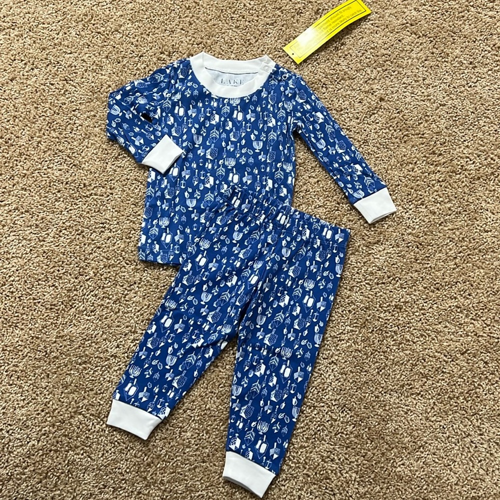 LAKE Baby Pima Long-Long Set in Dreidels